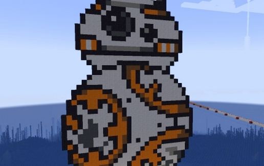 BB8 Star Wars Pixel Art Schematic, Build Schematic | Donut Schematics