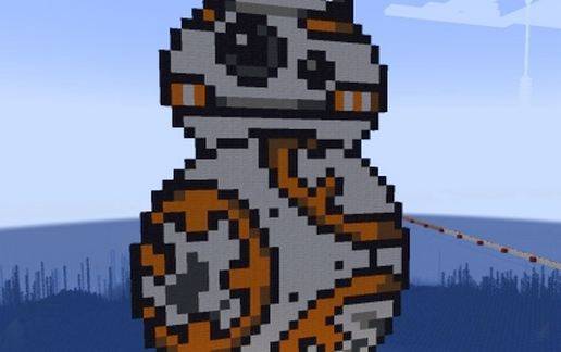 BB8 Star Wars Pixel Art Schematic, Build Schematic | Donut Schematics